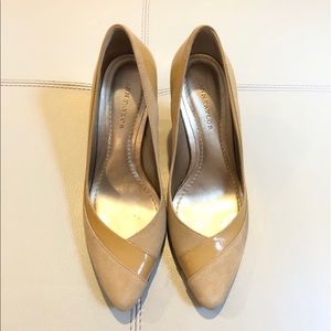 Ann Taylor Beige Leather Heels